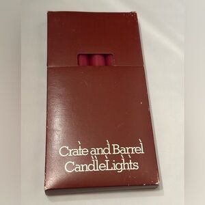 Crate & Barrel vintage 10" burgundy  candles tapers made in denmark